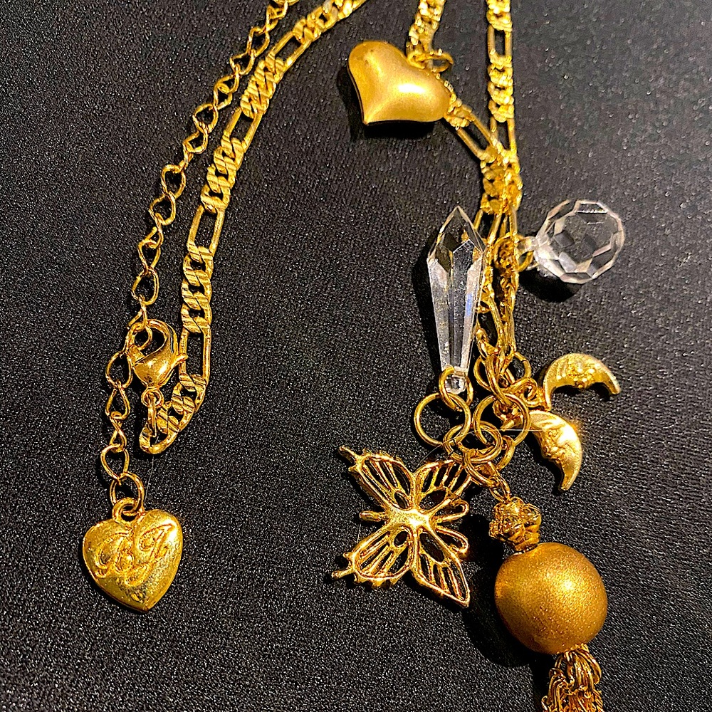 Betsey Johnson Gold Tassle Necklace